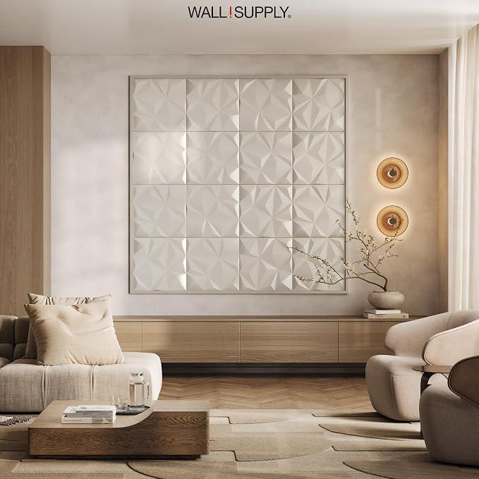 Wall!Supply - 3D Wall Panels – Geo Lite Cashmere Wall Covering - Lightweight - Image 6