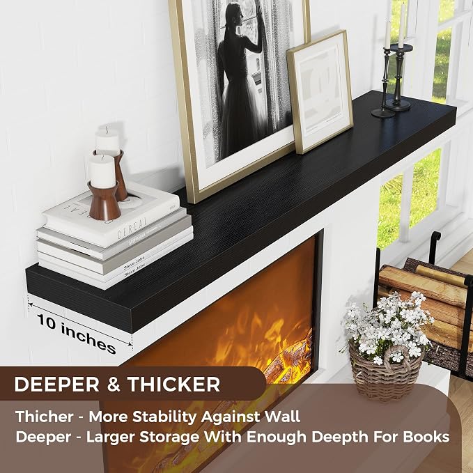 Venusmiles Floating Shelves for Wall 55 inch Long, Engineered Wood Large Wall - Image 4