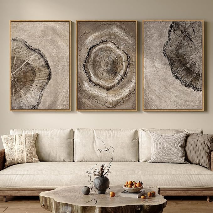 Large Framed Neutral Vintage Wall Art by Cuspin