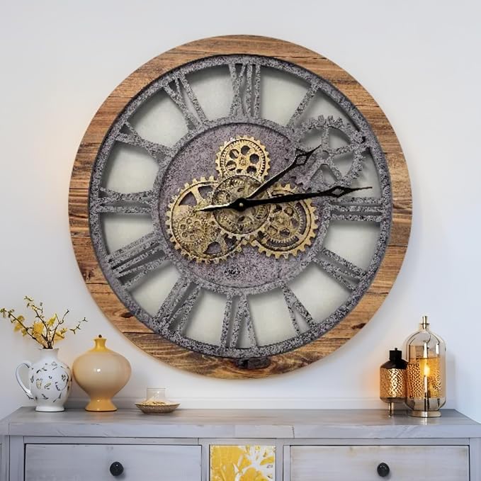 ImprovingLife The Gears Clock The Original Real Moving Gear Wall Clock Vintage - Image 4