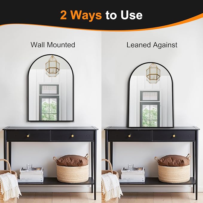 Delma Arched Bathroom Mirror, Living Room and Entryway - Image 6