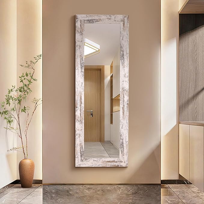 Syndra Farmhouse Full Length Mirror 61x22'', Rustic Floor Mirror, Large - Image 5