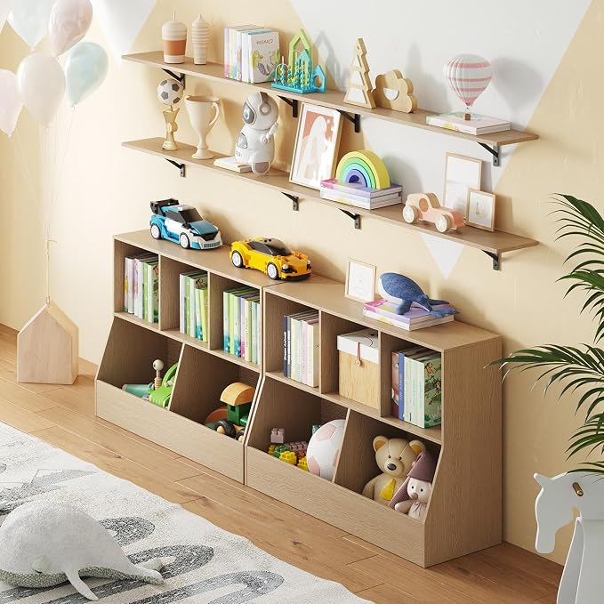 DINZI LVJ Long Wall Shelves, 47.3Inch Wall Mounted Shelves Set of 2, Extra - Image 9