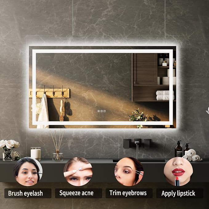 GarveeHome 50x28 LED Bathroom Mirror - Image 6
