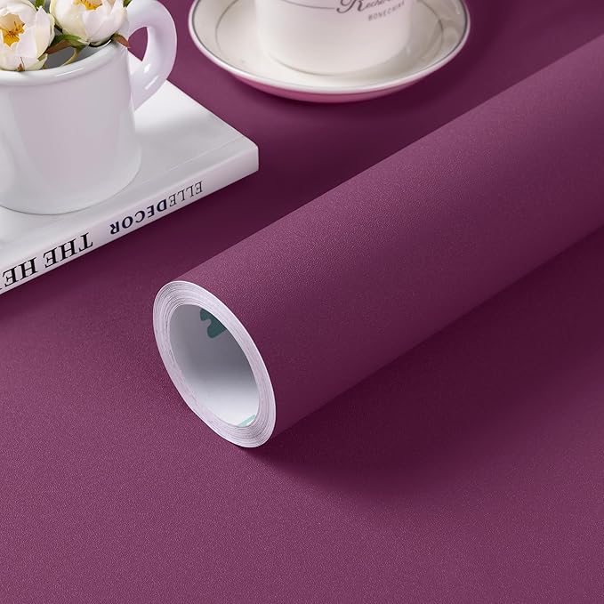 practicalWs Peel and Stick Wallpaper 15.7" x 118" Hot Pink Contact Paper by practicalWs