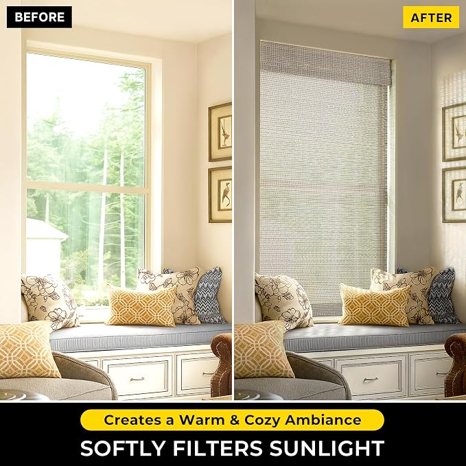 UNISHADES Cordless Bamboo Roman Shades - Image 2