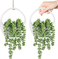 Der Rose 2 Packs Fake Hanging Plants Succulents by DerRose
