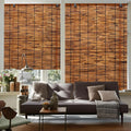 2 Pack Bamboo Reed Roll-Up Blind Shades by PAKNANO