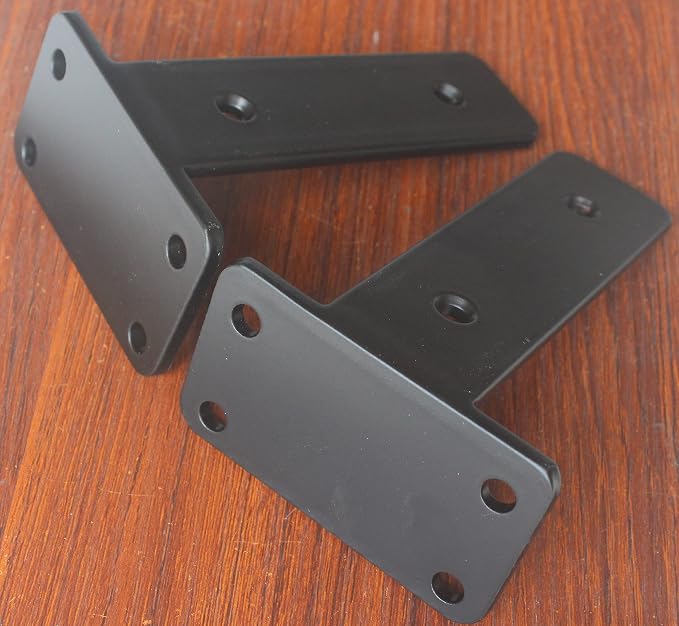 16 Pack - 5 inch Black Hidden L Shelf Bracket Iron Floating Shelf Brackets - Image 6