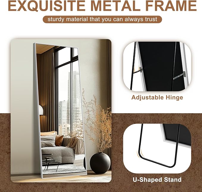 Delma Full Length Mirror, Large Floor Mirror - Image 5