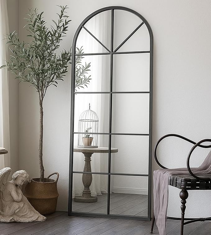 Floor Length Mirror, Oversize Farmhouse Full Body Standing Mirrors by ZMYCZ