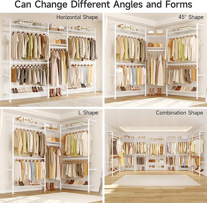 ONBRILL H3 Plus Expandable Wall Mounted Closet System, 5.7FT-8.2FT Closet - Image 5
