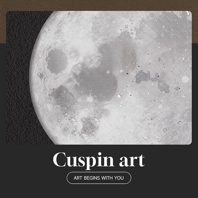 Framed Modern Elegant Black and White Moon Wall Art, Large Minimalist Celestial - Image 7