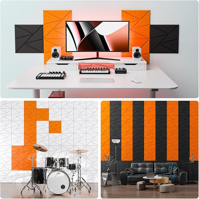 22 Pack Acoustic Panels with Self-Adhesive, Sound Panels High Density, - Image 4