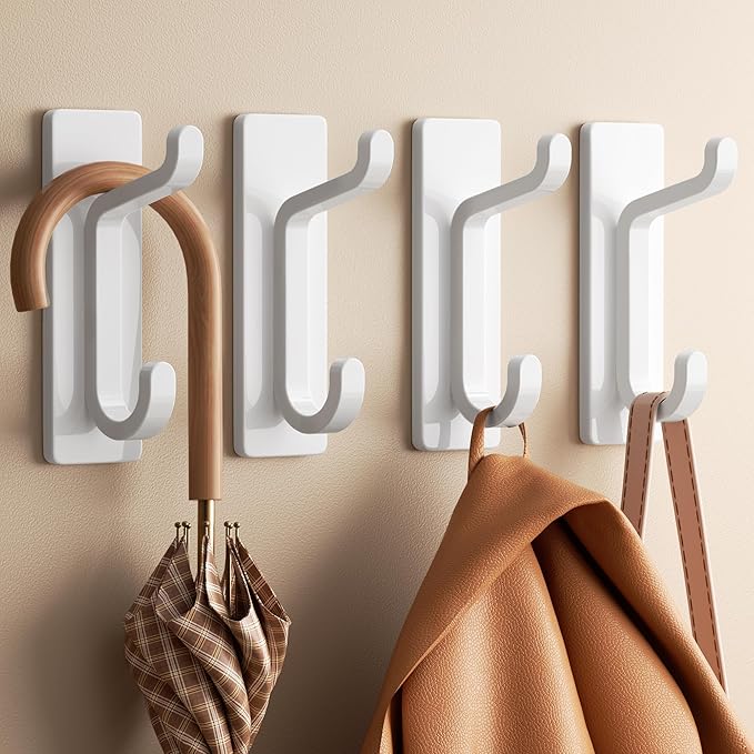 pickpiff Wall Hooks for Coat and Towel: 13LB Strong Adhesive Door Hanger Stick - Image 6