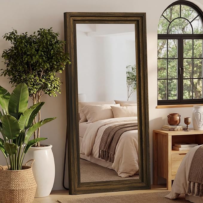Full Length Mirror 71"x30", Large Solid Wood Frame Floor Mirror, Leaning Floor - Image 7