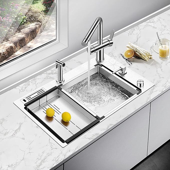 practicalWs Marble Wallpaper Granite Gray/White Paper Roll 23.6" x 196" Kitchen - Image 3