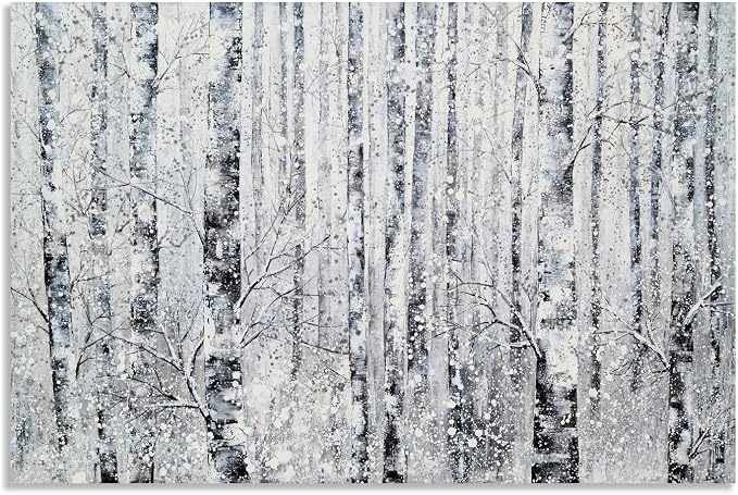 Yihui Arts Modern Birch Tree Canvas Wall Art - Image 3
