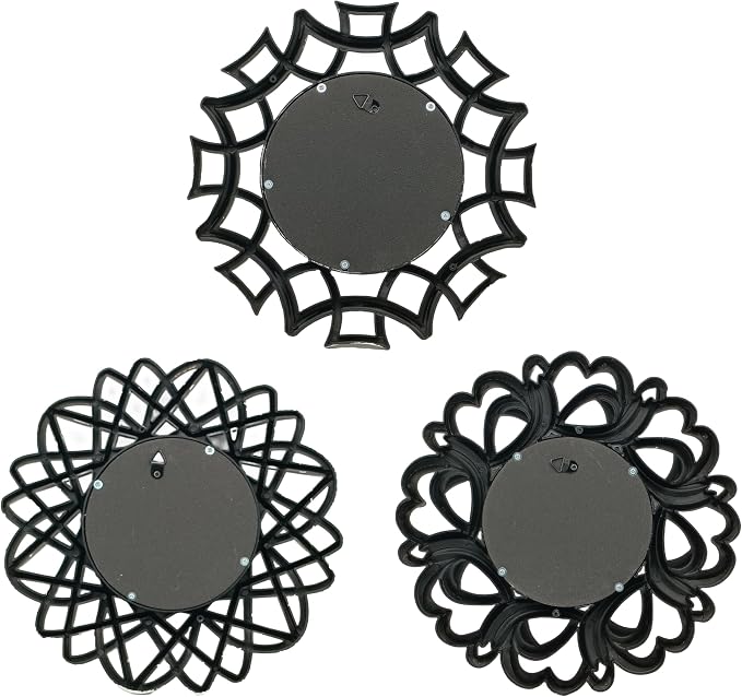 Retro Silver Mirrors for Wall Pack of 3. Round Mirrors. Decorative - Image 9