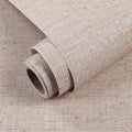 15.75"x393.7" Beige Wallpaper Peel and Stick Removable Grasscloth Textured Wall by MANONIRIA