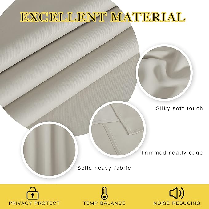 NICETOWN Extra Wide Blackout Sliding Door Curtains 95 inch Length - Image 6
