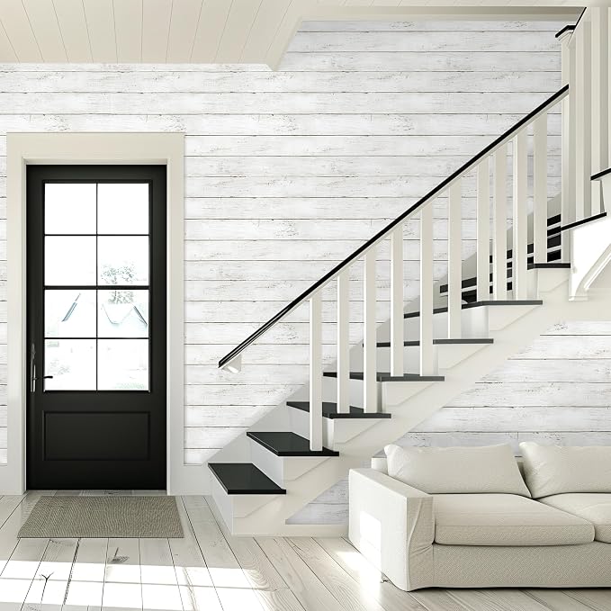 practicalWs 17.7''×393.7'' Wood Shiplap Peel and Stick Wallpaper, Self Adhesive - Image 4
