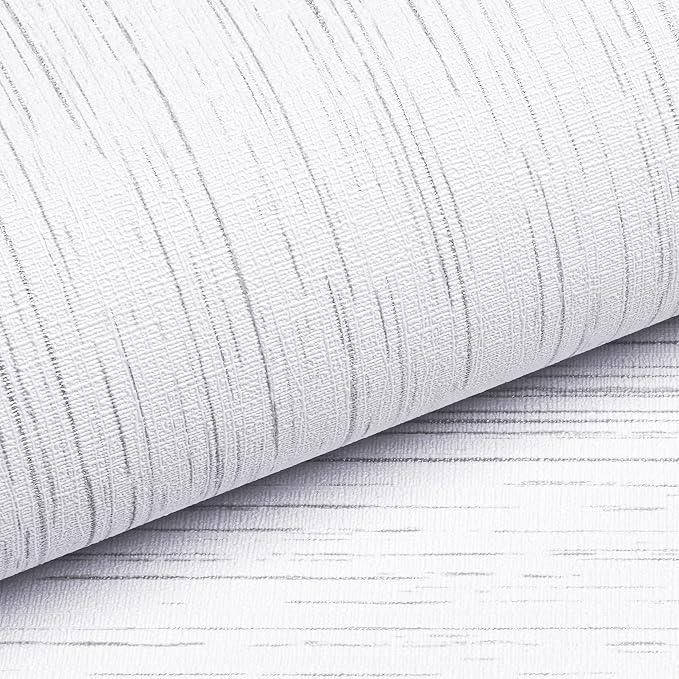 Livelynine 15.8x394 Textured Wallpaper Stick and Peel White Embossed Wallpaper - Image 7
