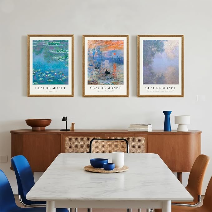 SYWENNOI Wood Framed Wall Art, Claude Monet Famous Paintings Collection - Image 5