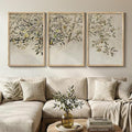 Large Vintage Framed Botanical Wall Art by Cuspin