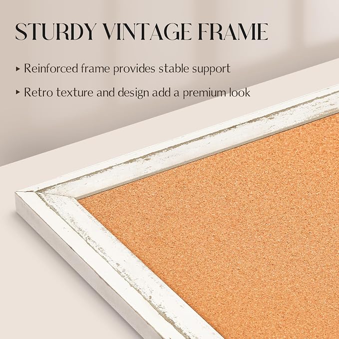 Cork Board Bulletin Board, Hanging Vision Board, Pin Board - Image 2