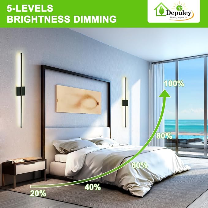 Depuley Wall Sconces Battery Operated: Set of 2 Wireless Wall Lights - Image 5