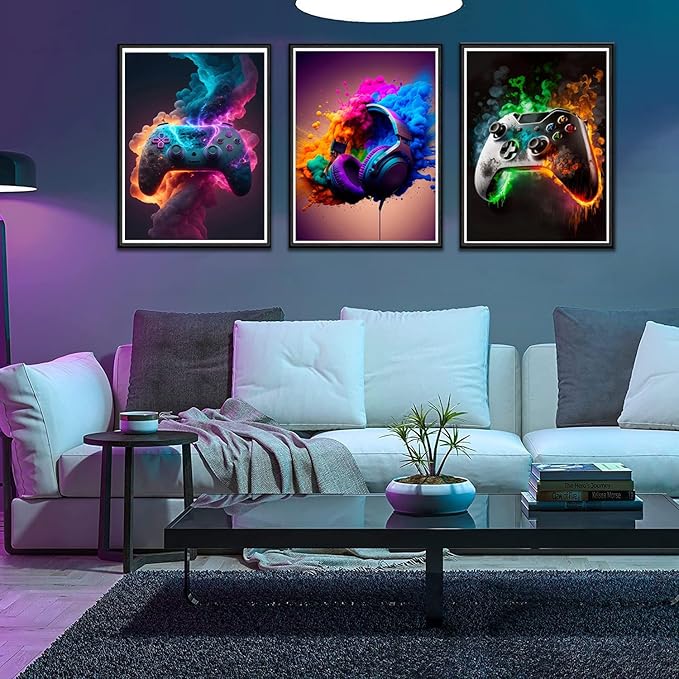 BGFCE Gaming Room Decor Wall Art, Video Theme Canvas Posters - Image 5