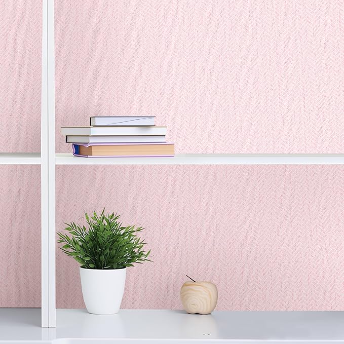 Grasscloth Peel and Stick Wallpaper Faux Linen Contact Paper 15.7inch x - Image 3