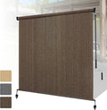 Shade&Beyond Custom Size Outdoor Roller Shades Cordless Patio Roll Up Blinds by ShadeBeyond