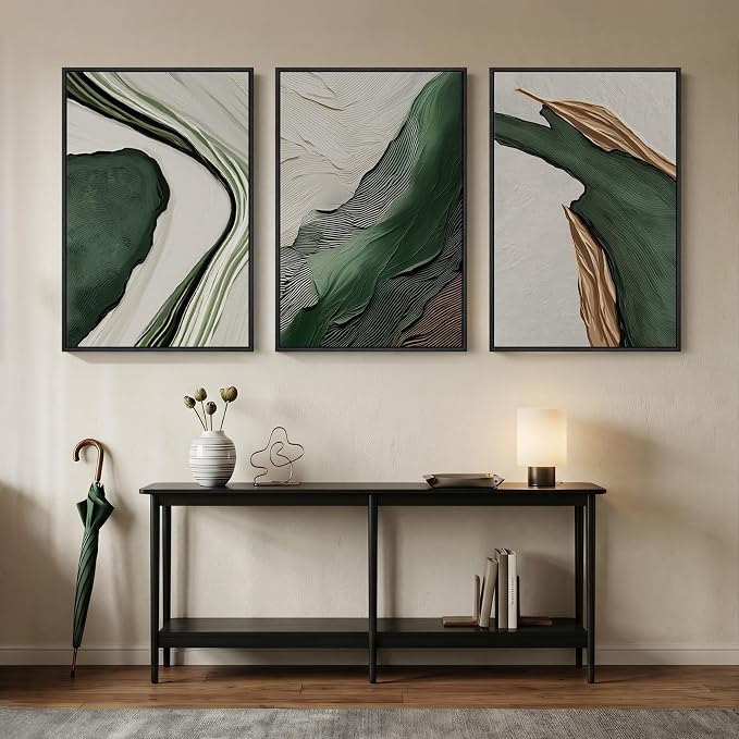 Large Framed Modern Abstract Wall Art - Image 3
