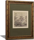 Vintage Gold Framed Wall Art Tree Forest Landscape Painting Canvas Prints Green by DQUCWDKVintagegoldframedwallart
