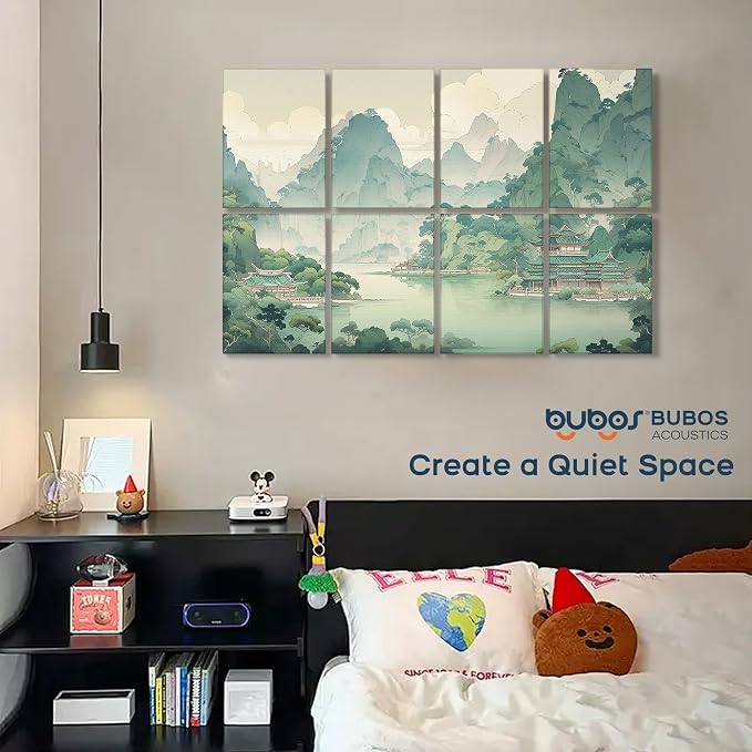 BUBOS 8 Pack Art Acoustic Panels Soundproof Wall Panel, 47.2X31.4 Inches Sound - Image 6