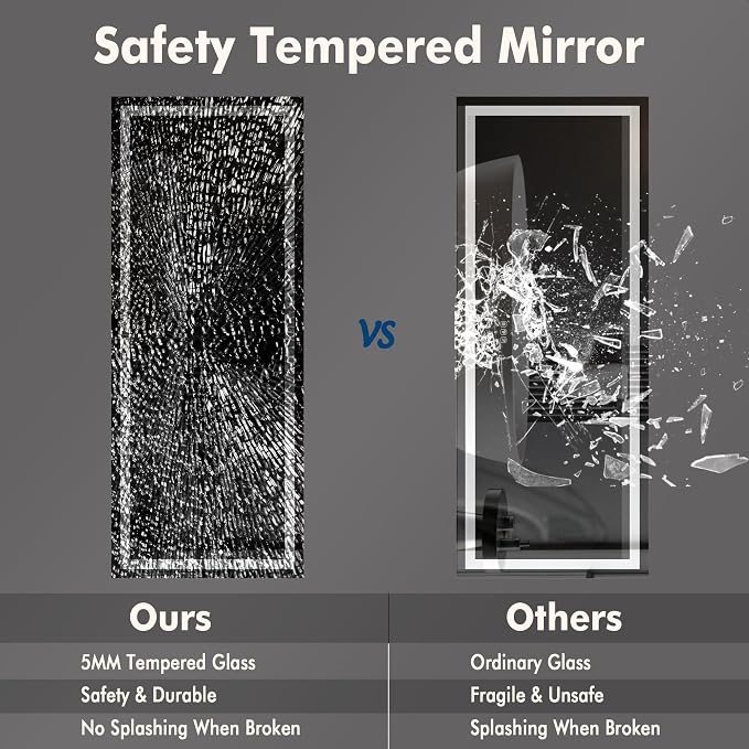 GarveeHome 60x24 LED Bathroom Mirror - Image 6