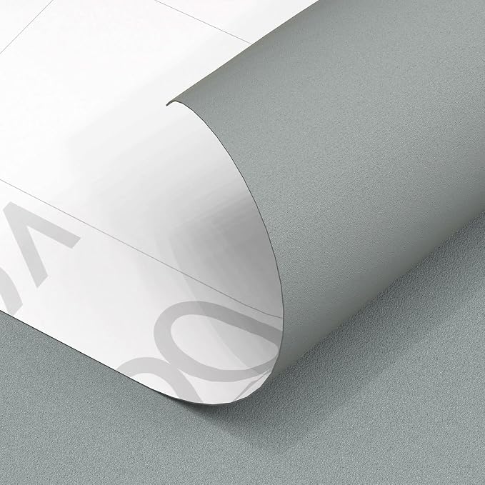 Yancorp 16"x394" Matte Gray Contact Papaer Peel and Stick Wallpaper Vinyl Wrap - Image 7