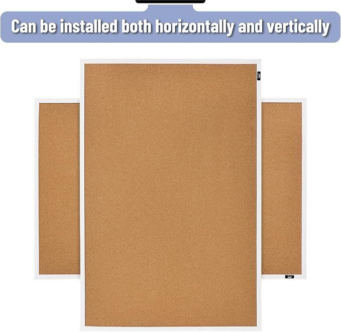 Mr. Pen- White Frame Cork Bulletin Board, Office Wall Cork Board - Image 5