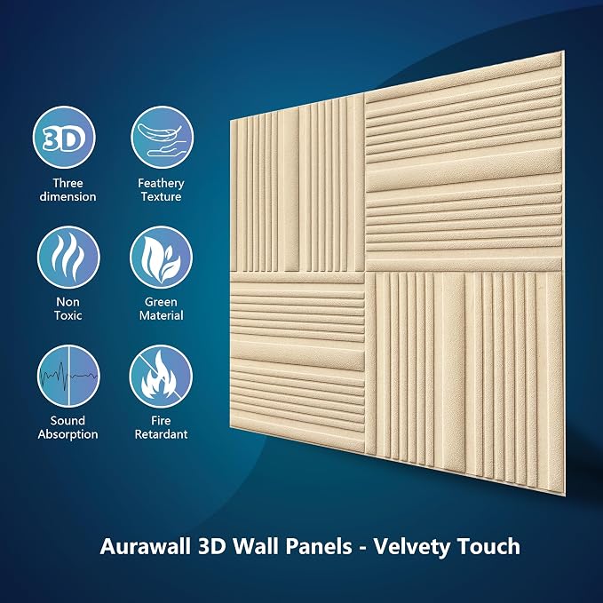 Velvet 3D wall Panels for Interior Decor Peel and Stick, Soundproof Geometric - Image 5