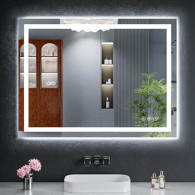 40"x32" LED Bathroom Mirror by MYSUNORIA