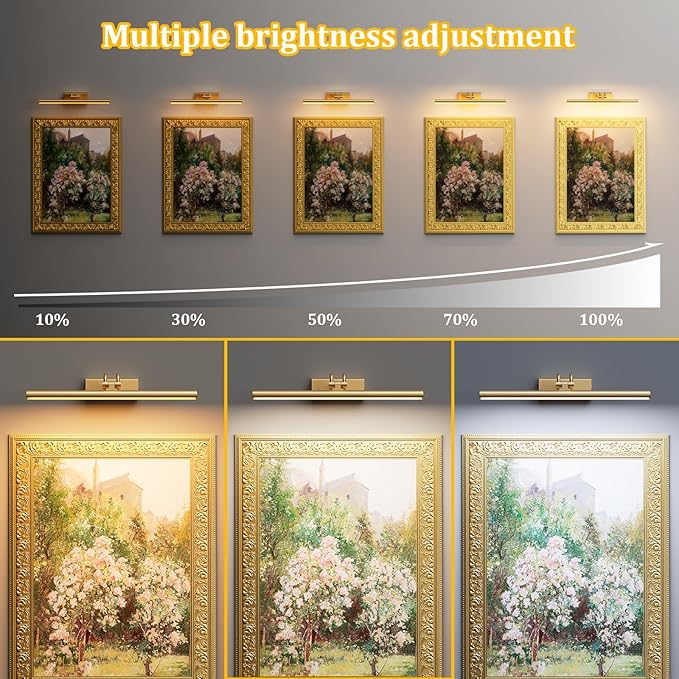 Battery Operated Wall Light for Living Room, 4000mAh Picture Light for Wall Set - Image 4