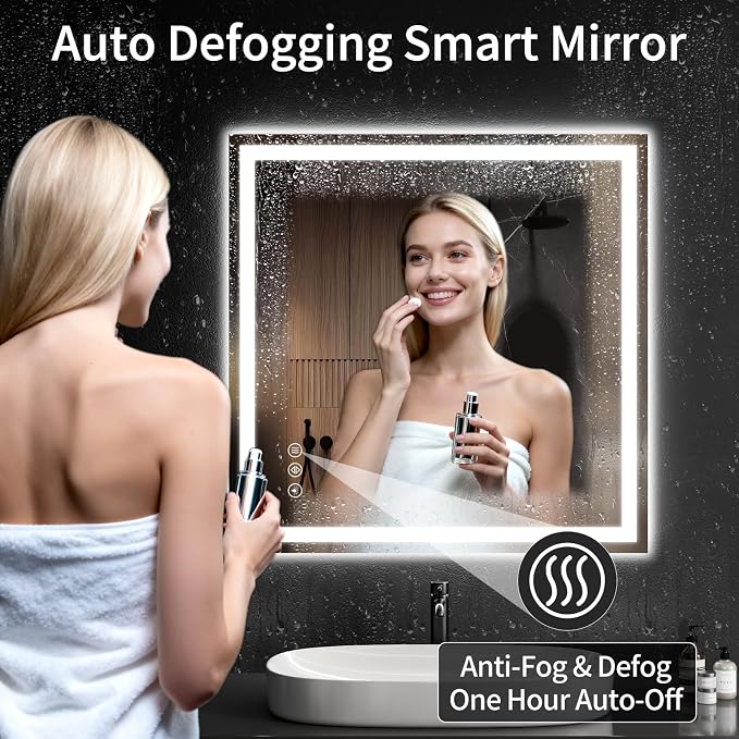 LED Bathroom Mirrors 32"x32" Bathroom Mirror - Image 3