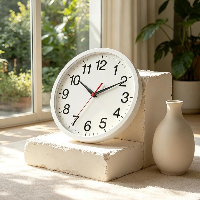 Rohioue Wall Clock Modern 8 Inch Battery Operated Silent Non Ticking Small - Image 8