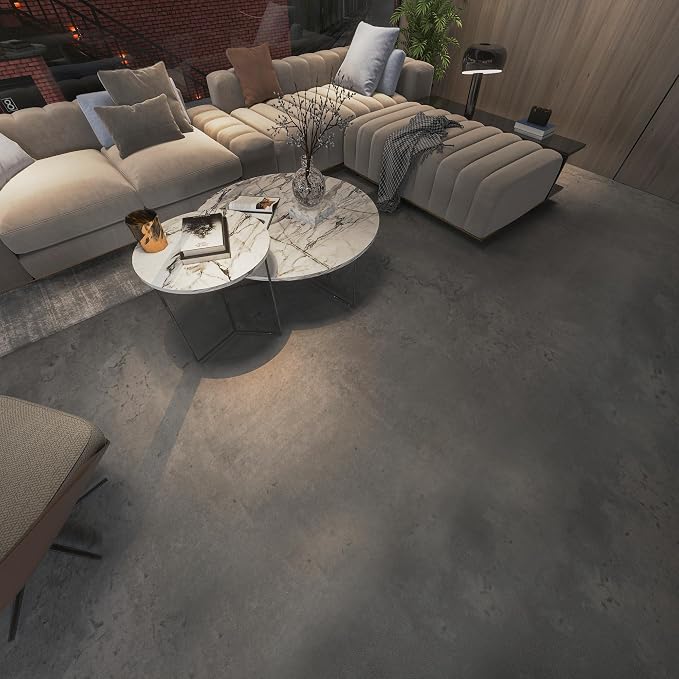 3yecao 24"×197" Thick Dark Grey Black Concrete Wallpaper Waterproof Charcoal - Image 9