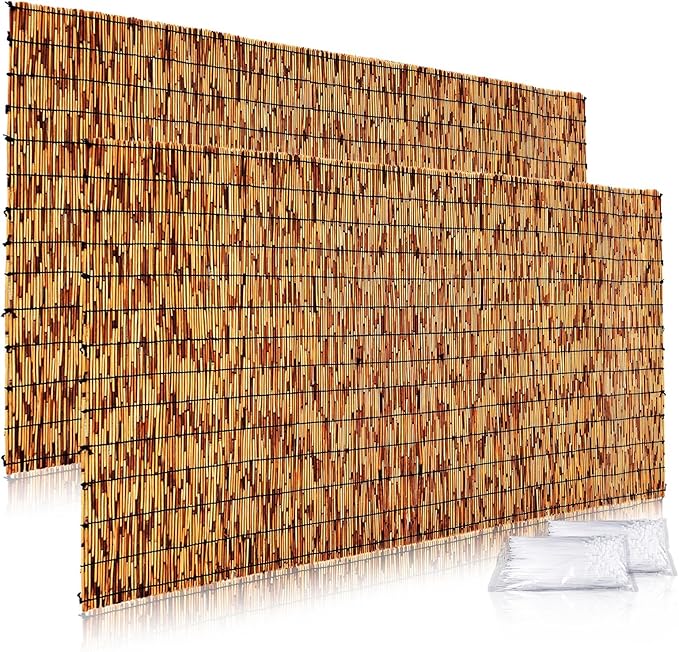 Reed Fencing Rolls, Patio Privacy Screen, Decorative Bamboo Fence Rolls by Unknown