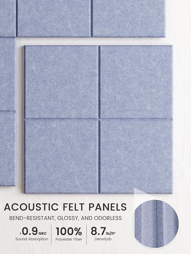 Bumusty Large Felt Bulletin Board, 30 Push Pins, 70 Adhesive Tabs, Soft - Image 3