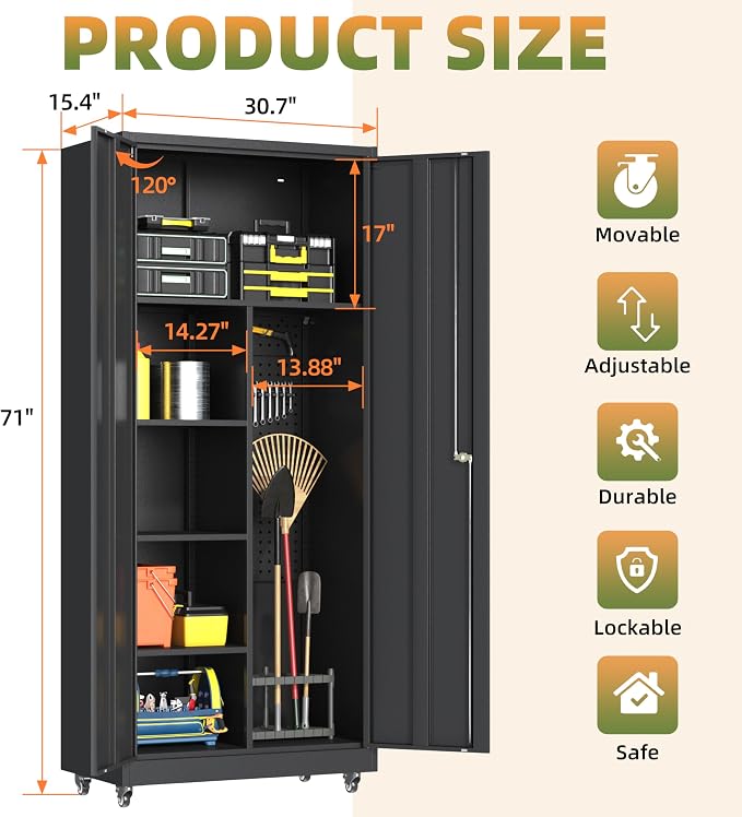 Metal Garage Storage Cabinet - Image 3