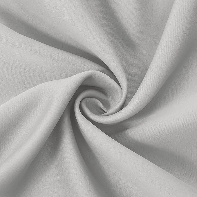 LEMOMO Blackout Curtains 66 x 84 inch/Light Grey Curtains Set of 2 - Image 5